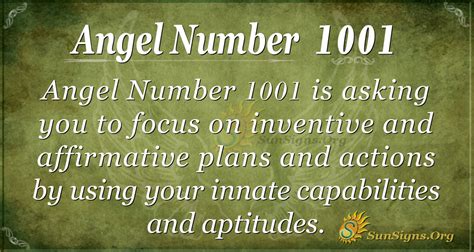 1001 Angel Number Meaning